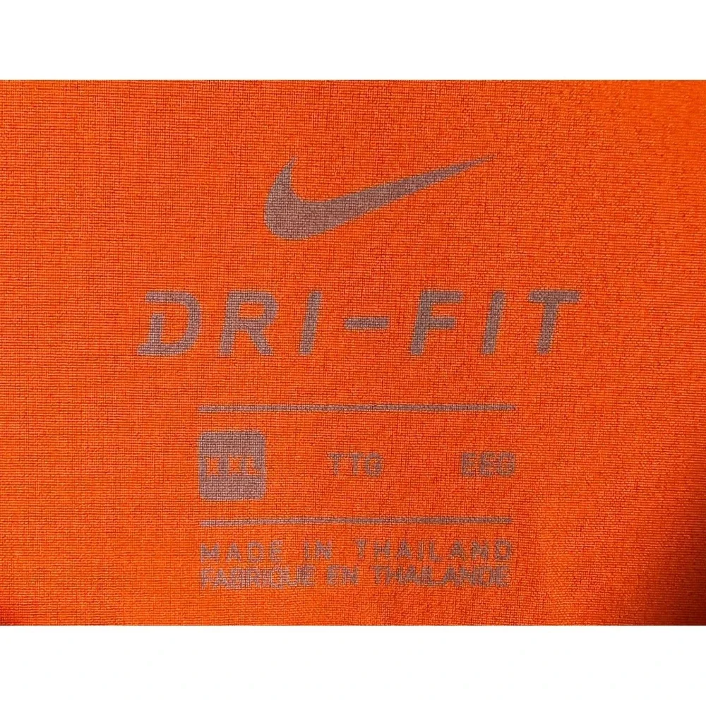 Clemson Tigers Nike Polo Shirt Mens 2XL Orange Dri-Fit Football Golf Snap Button